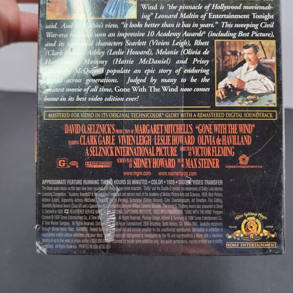 Gone With The Wind VHS Tape 1939 David Selznicks Sealed - Picture 3 of 4